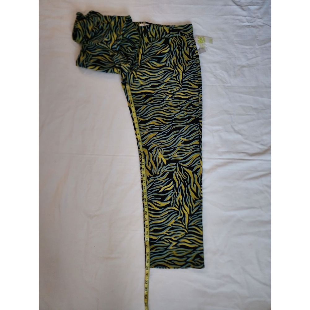 Be Proud Women's Multicolor Animal Print Flat Front Straight Leg Pants Large NWT - Picture 9 of 12